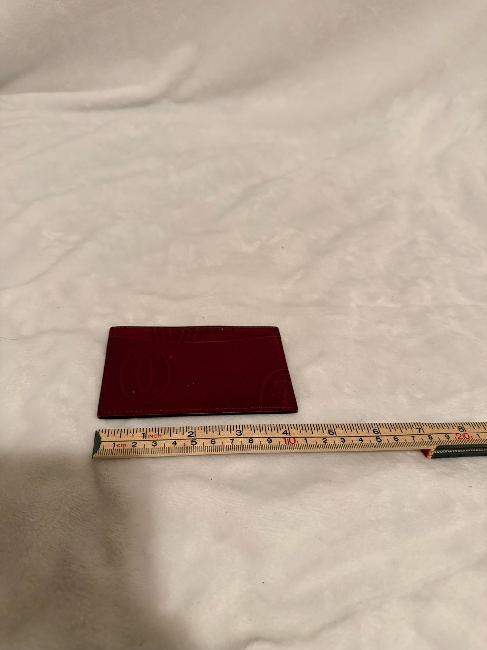 Cartier "Happy Birthday" Card Holder in Burgundy/red Patent Leather - Picture 8 of 13